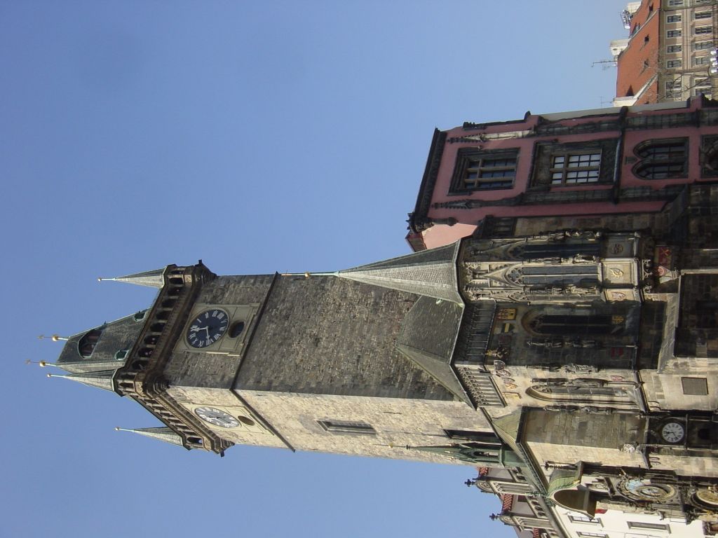 

It also has a really tall steeple that you can go up to the top of.  
Pictures from the top are down a few.
