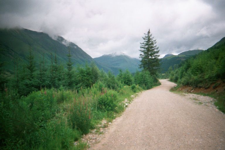 
This is the West Highland Way, the trail that goes from just south of 
Fort William to just north of Glasogow.  It's like the AT, except it's
easy, beautiful, and fun.
