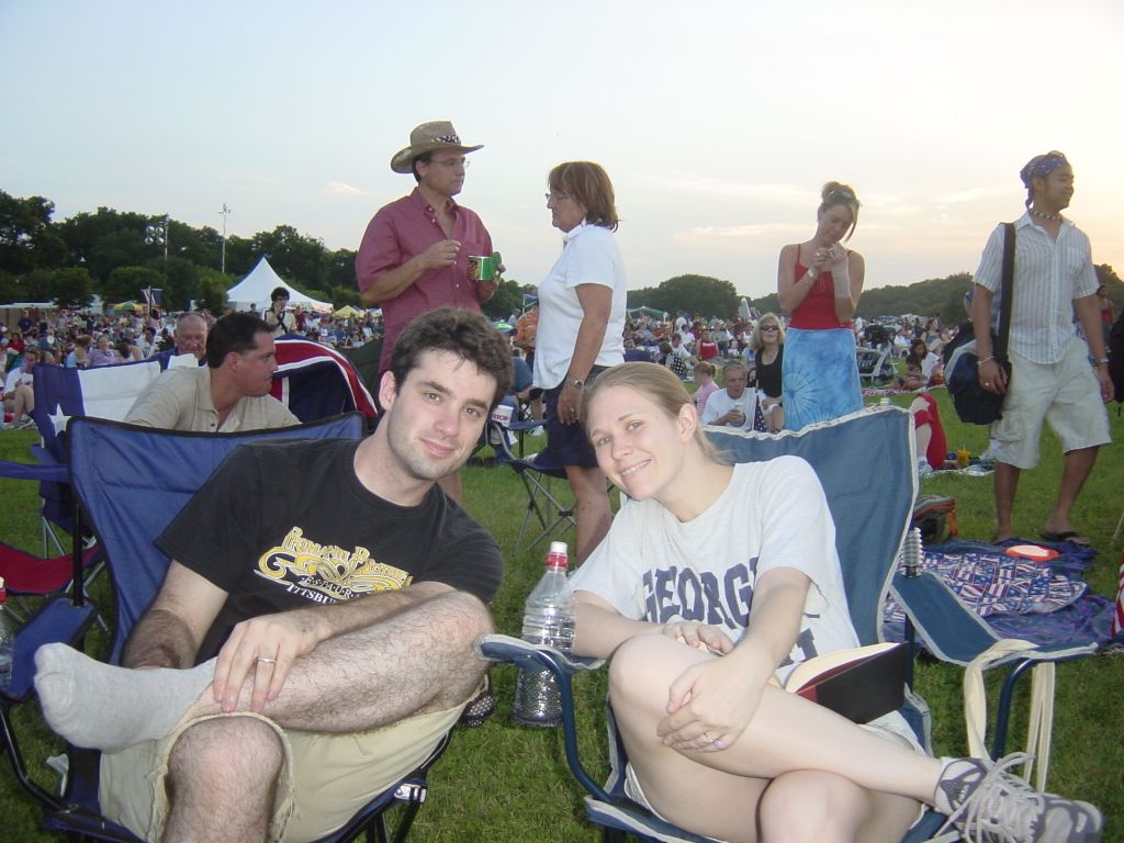 
Evanda and Shelley, at Zilker Park, waiting for the fireworks.
