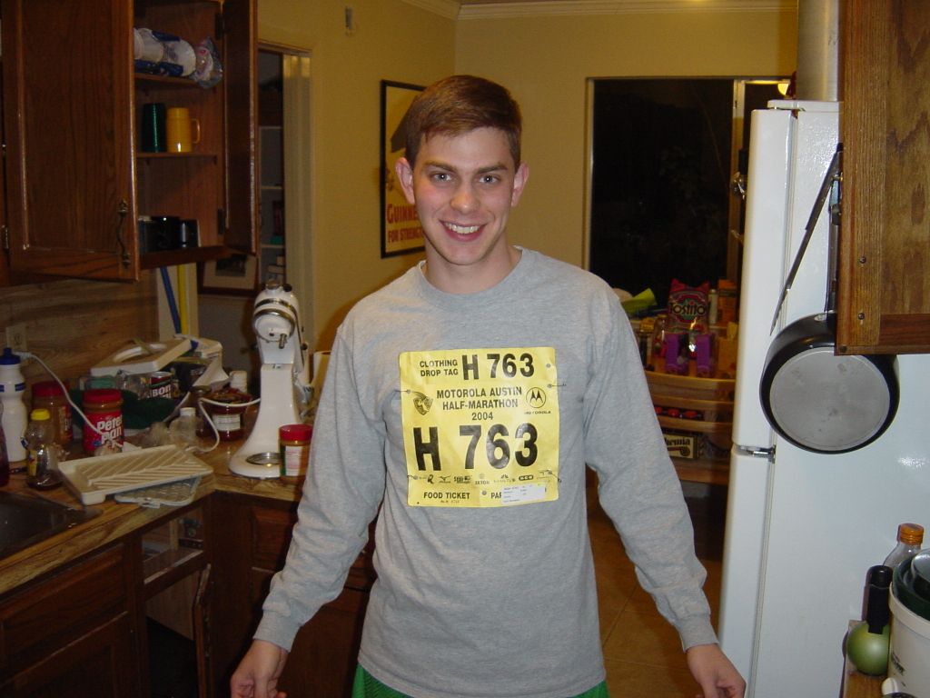 

My roommate, Matt, ready for his half marathon

